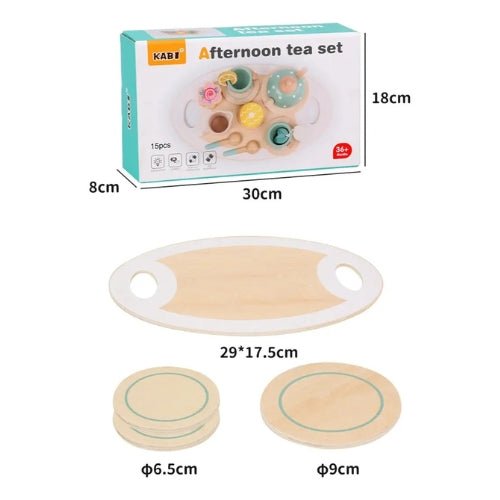 Juego Tazas De Té Madera Niños Juguete Didáctico - Martina Baby & Kids