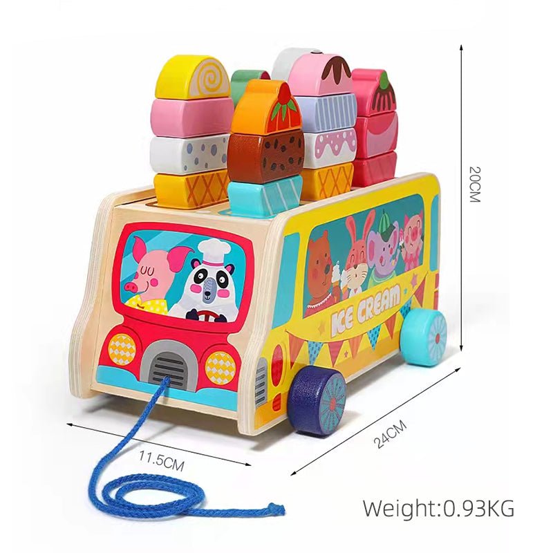 Juguete de Madera Camión de Helados Montessori 27 Piezas - Martina Baby & Kids