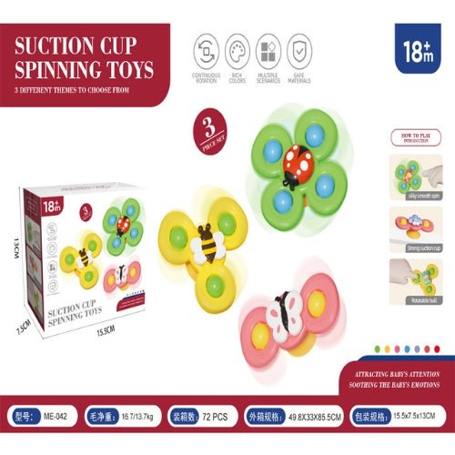 Juguete Didáctico Spinning Giratorios Con Ventosa 3 En 1 - Martina Baby & Kids