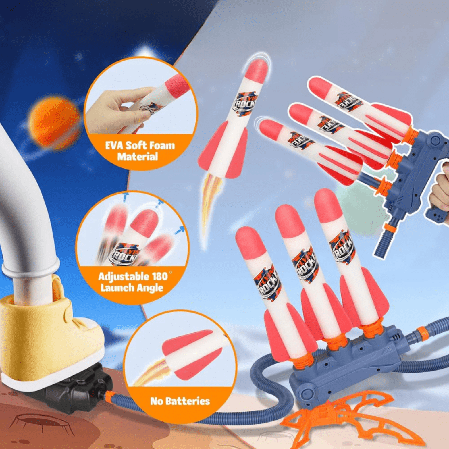 Juguete Lanzador de Cohete 2 en 1 Infantil - Martina Baby & Kids