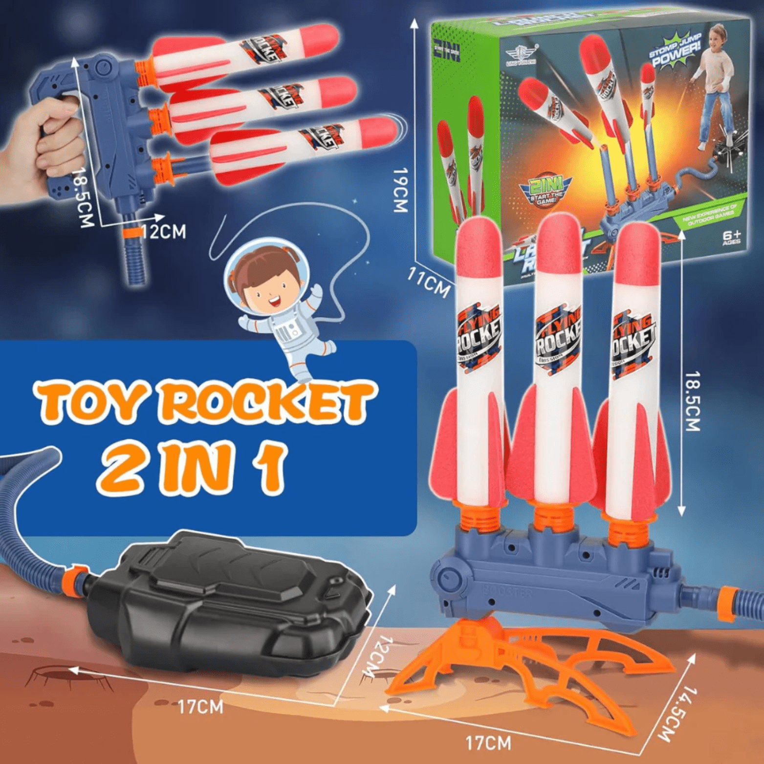 Juguete Lanzador de Cohete 2 en 1 Infantil - Martina Baby & Kids