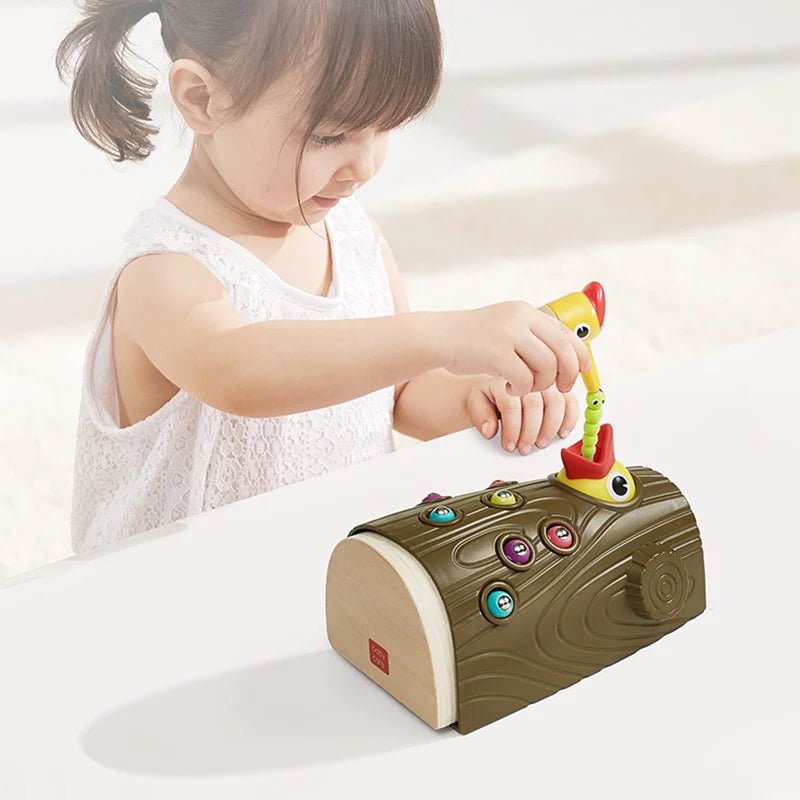 Juguete Sensorial Pájaro Carpintero Atrapa Gusanos - Martina Baby & Kids