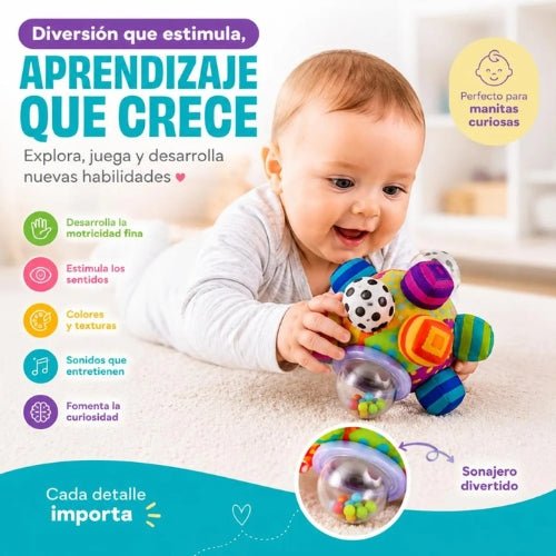 Pelota Sonajero Sensorial Para Bebes - Martina Baby & Kids