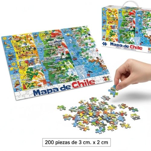 Puzzle Mapa de Chile 200 Piezas - Martina Baby & Kids