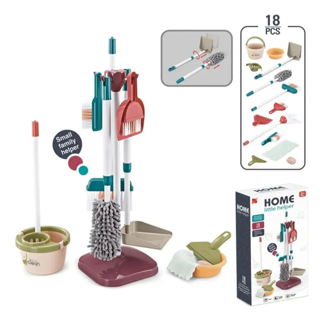 Set Aseo Juego de Limpieza Juguete Didáctico Para Niños 18 piezas - Martina Baby & Kids
