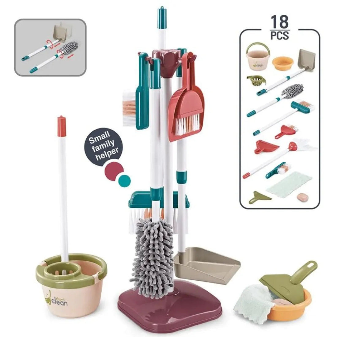 Set Aseo Juego de Limpieza Juguete Didáctico Para Niños 18 piezas - Martina Baby & Kids