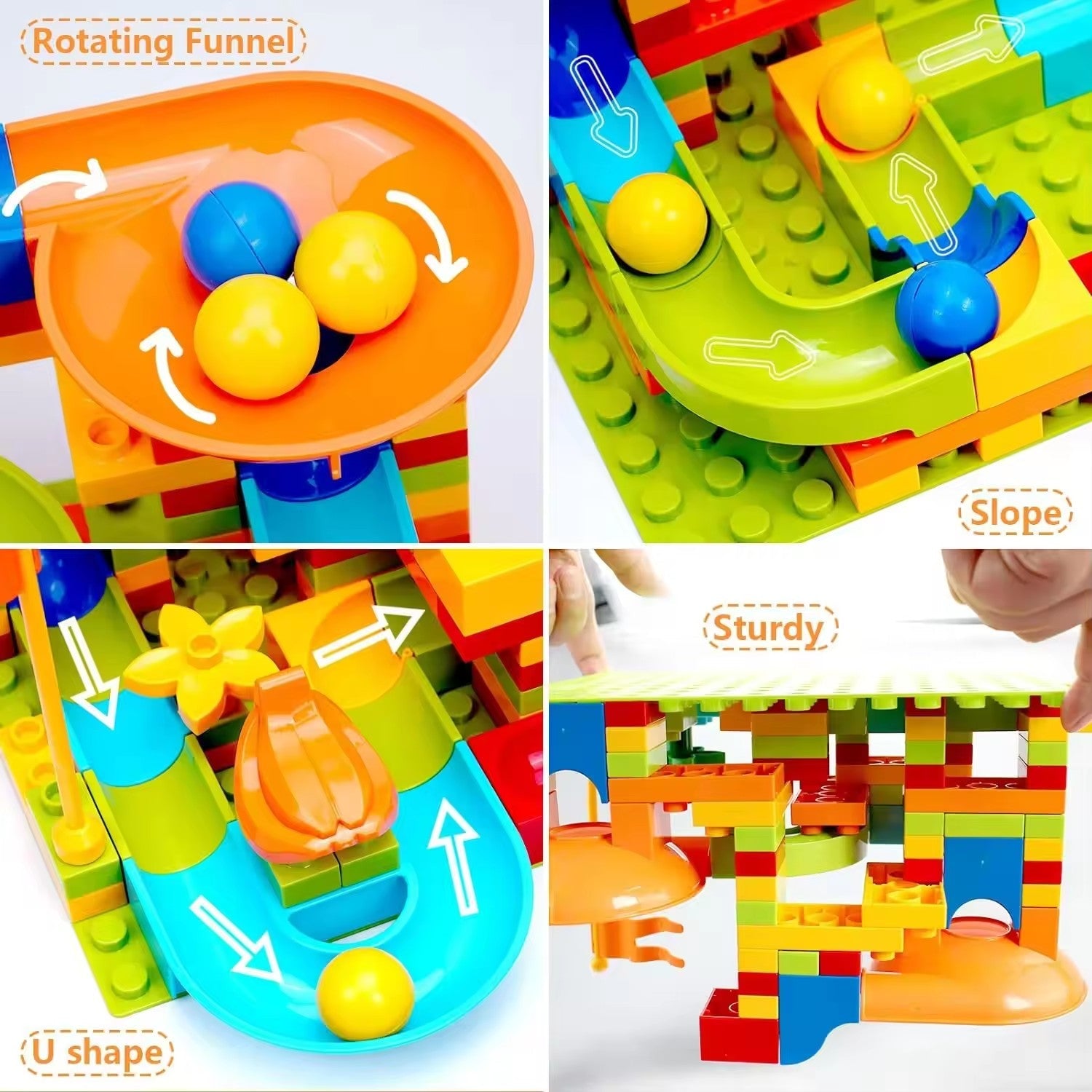 Set Bloques Construcción Tobogán De Pelotas 100pcs Didáctico - Martina Baby & Kids