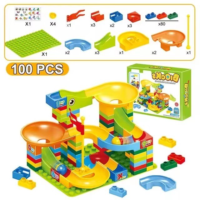 Set Bloques Construcción Tobogán De Pelotas 100pcs Didáctico - Martina Baby & Kids