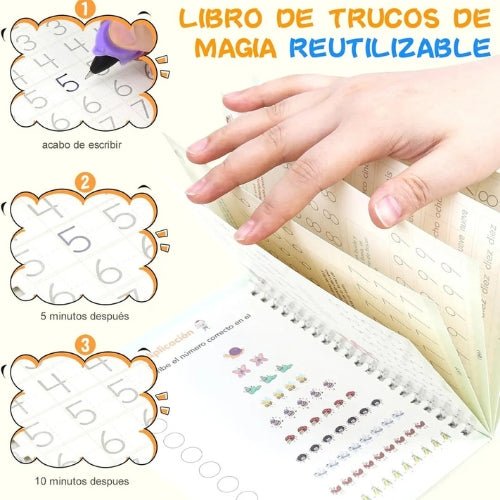Set de 4 Cuadernos Educativos Mágicos Montessori Reutilizables - Martina Baby & Kids
