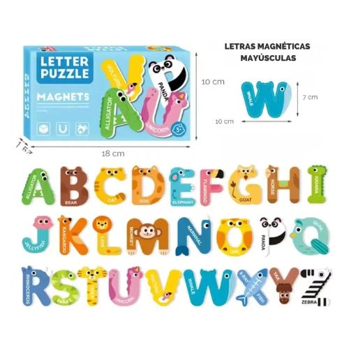 Set De Letras Mayúsculas y Números Magnéticos para Aprender Jugando - Martina Baby & Kids