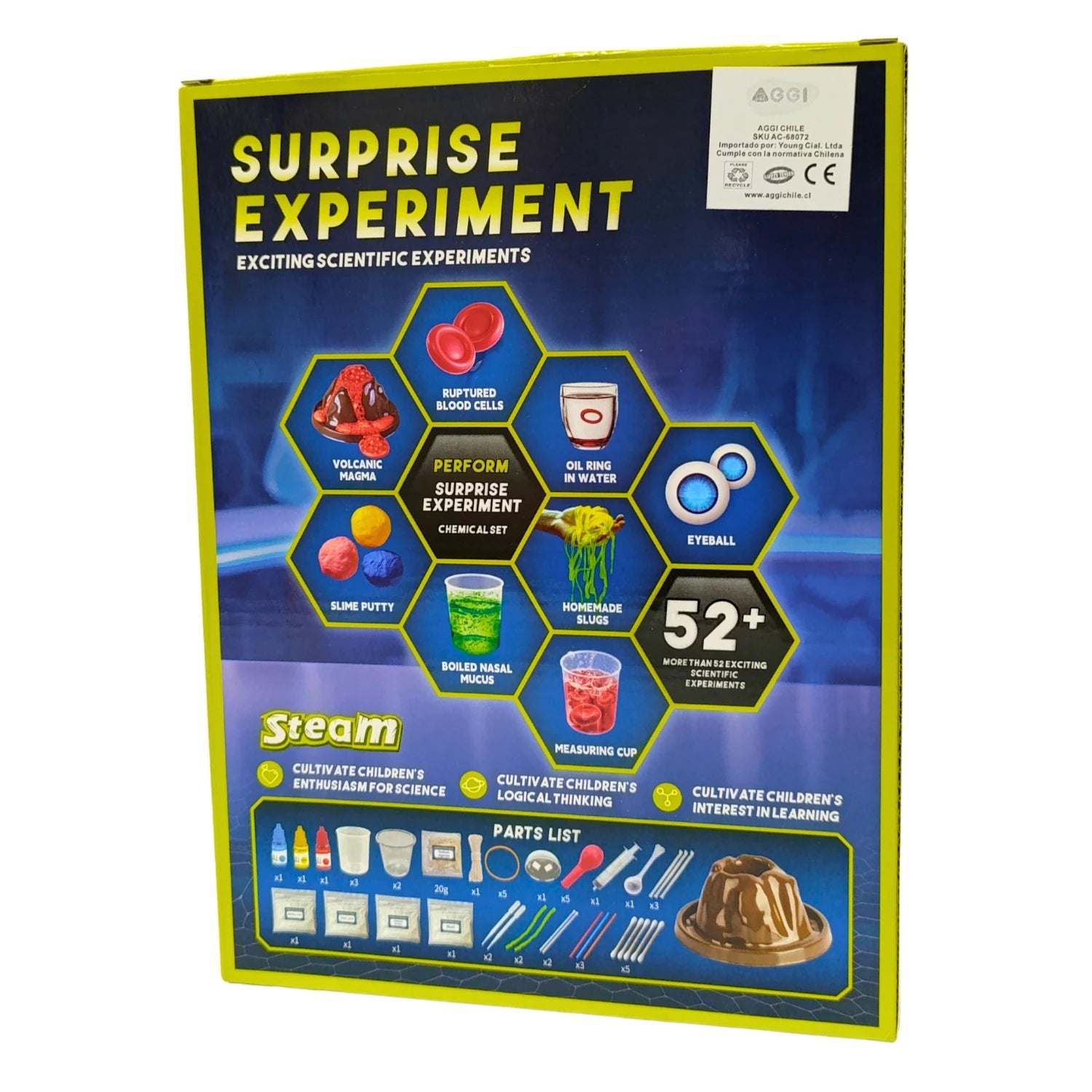 Set 52 Experimentos Cientificos Sorpresa Educativo - Martina Baby & Kids