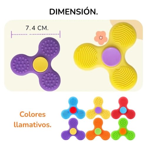 Spinner Sensorial De Silicona Multitextura Mordedor - Martina Baby & Kids