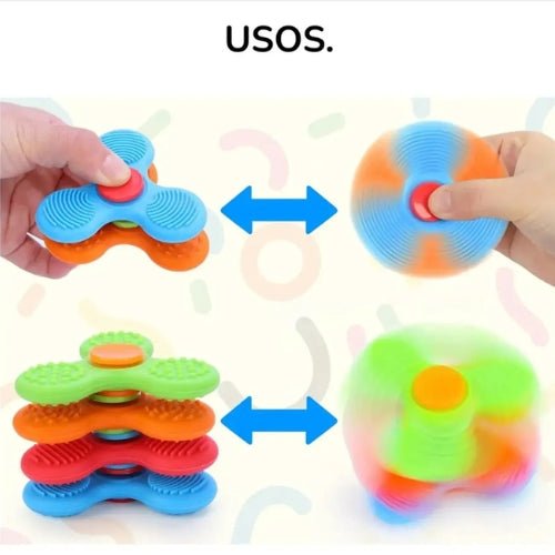 Spinner Sensorial De Silicona Multitextura Mordedor - Martina Baby & Kids