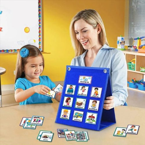 Tabla de Rutina Visual para Niños con 70 Tarjetas de Actividades - Martina Baby & Kids