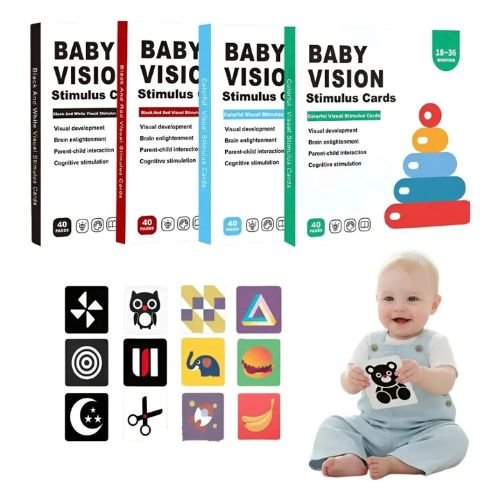 Tarjetas de Estimulación Visual Didáctico Para Bebes - Martina Baby & Kids