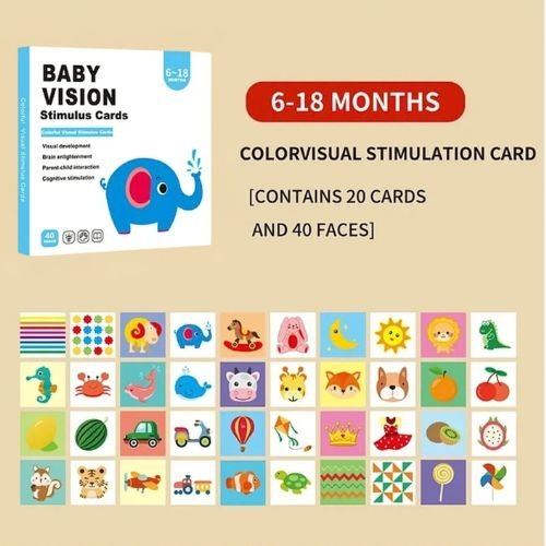Tarjetas de Estimulación Visual Didáctico Para Bebes - Martina Baby & Kids