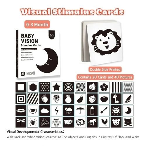 Tarjetas de Estimulación Visual Didáctico Para Bebes - Martina Baby & Kids