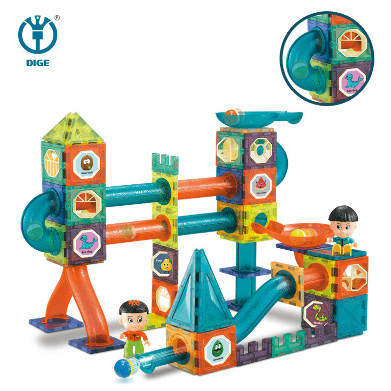 Bloques Magnéticos Tobogán 128 Piezas - Martina Baby & Kids