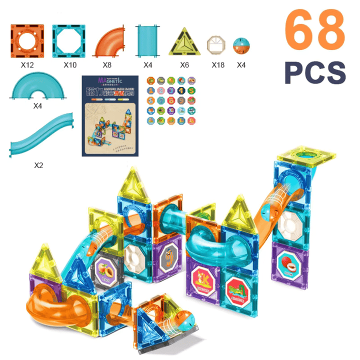 Bloques Magnéticos Set de Construcción Tobogán 68 piezas - Martina Baby & Kids