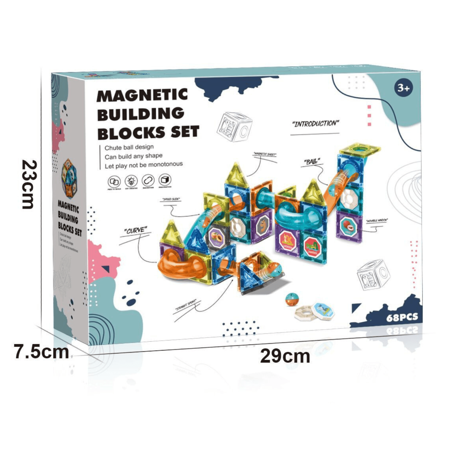Bloques Magnéticos Set de Construcción Tobogán 68 piezas - Martina Baby & Kids