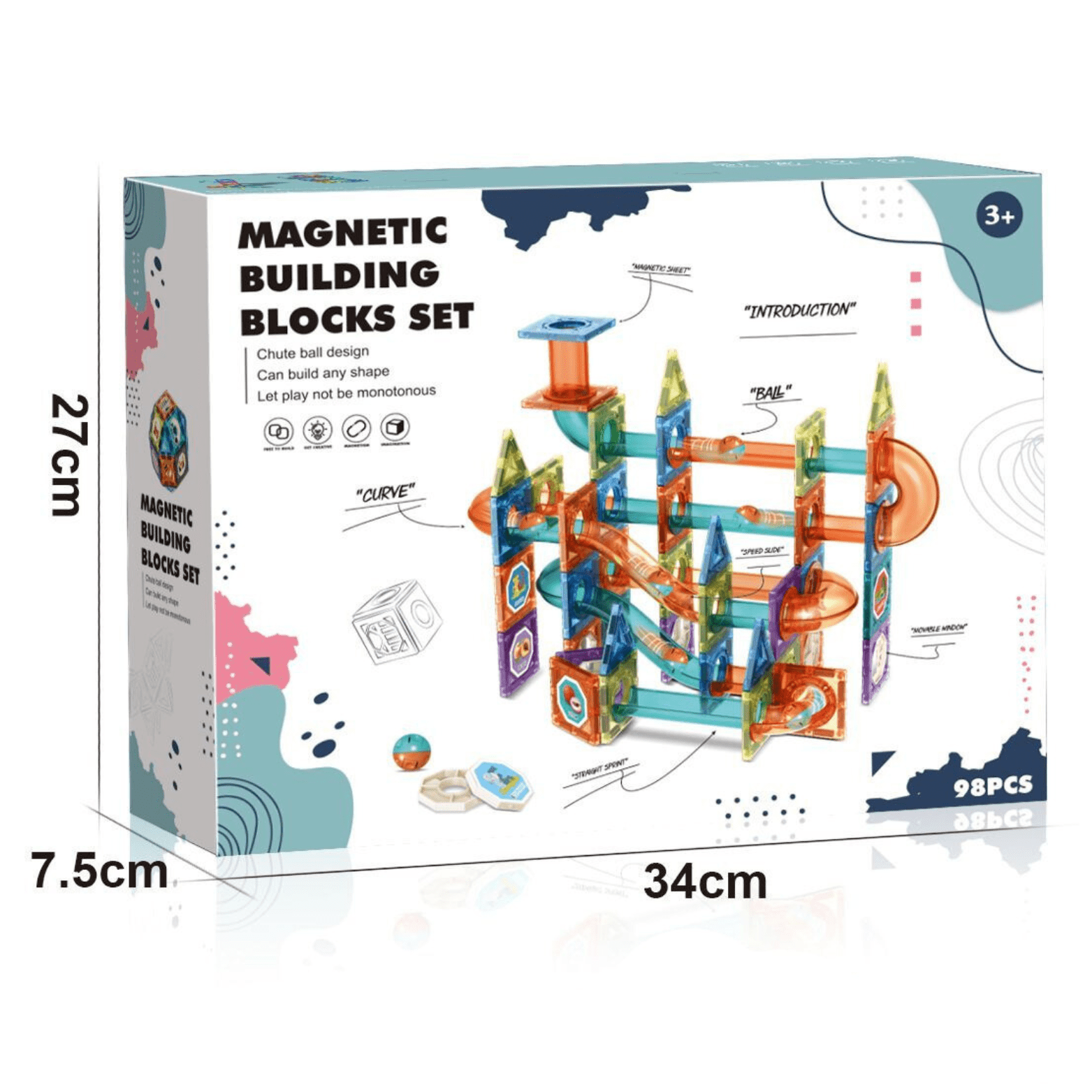 Bloques Magnéticos Set de Construcción Tobogán 98 Piezas - Martina Baby & Kids