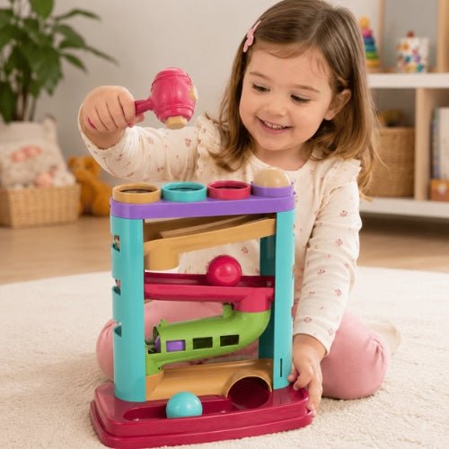 Tobogán de Pelotas con Martillo Montessori - Martina Baby & Kids
