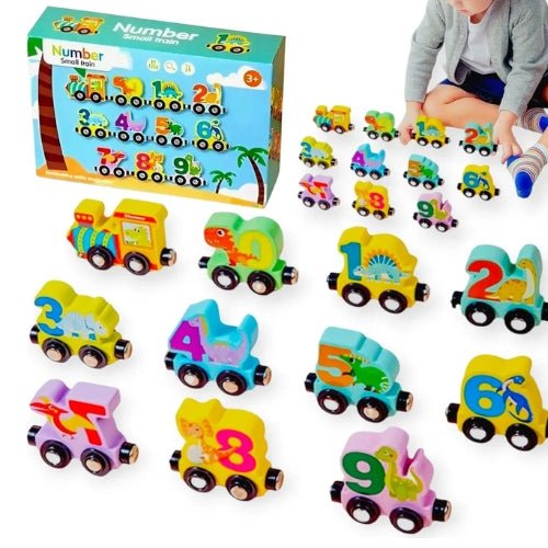 Tren Magnético De Madera Con Números Montessori - Martina Baby & Kids