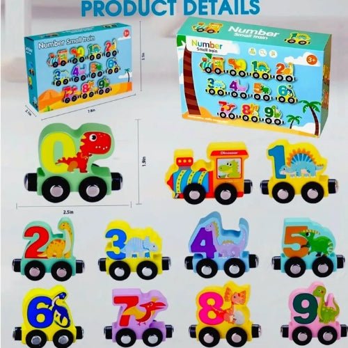 Tren Magnético De Madera Con Números Montessori - Martina Baby & Kids