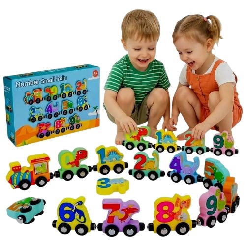Tren Magnético De Madera Con Números Montessori - Martina Baby & Kids