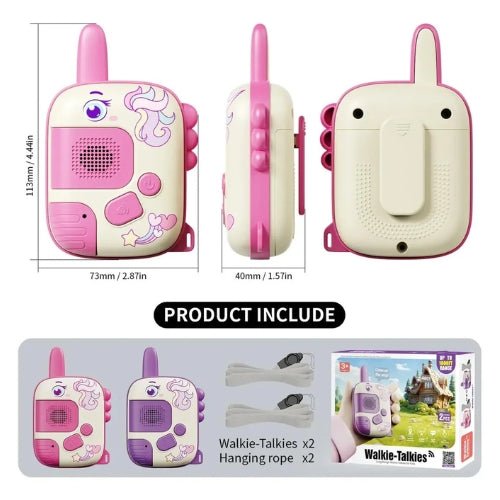Walkie Talkie Dinosaurios Alcance 300mts Set 2 unidades - Martina Baby & Kids