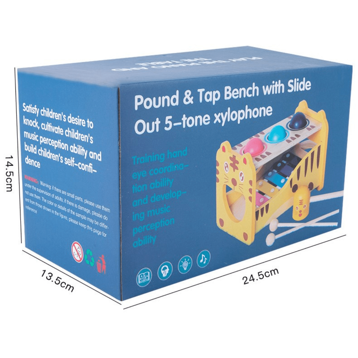 Xilófono de Madera Montessori Bolas y Martillo - Martina Baby & Kids