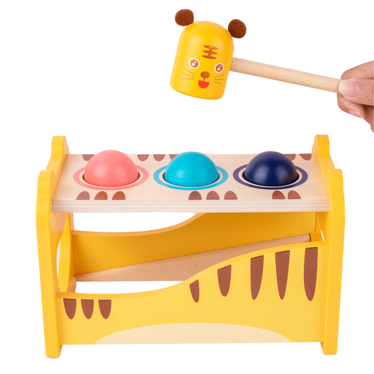 Xilófono de Madera Montessori Bolas y Martillo - Martina Baby & Kids